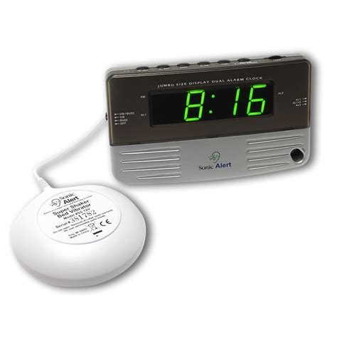 Alarm Clock, Sonic Alert Sb200ss Digital Home Bedside Small Loud Alarm ...