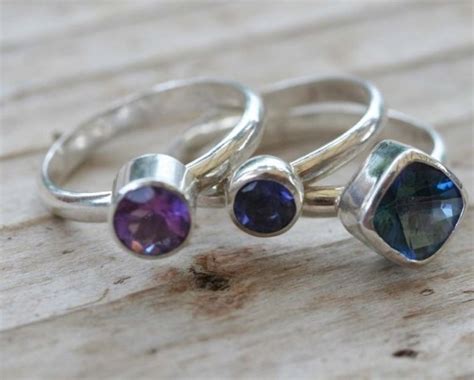 Into The Myst Stacking Ring Set Sterling Silver By CreationsbyCat