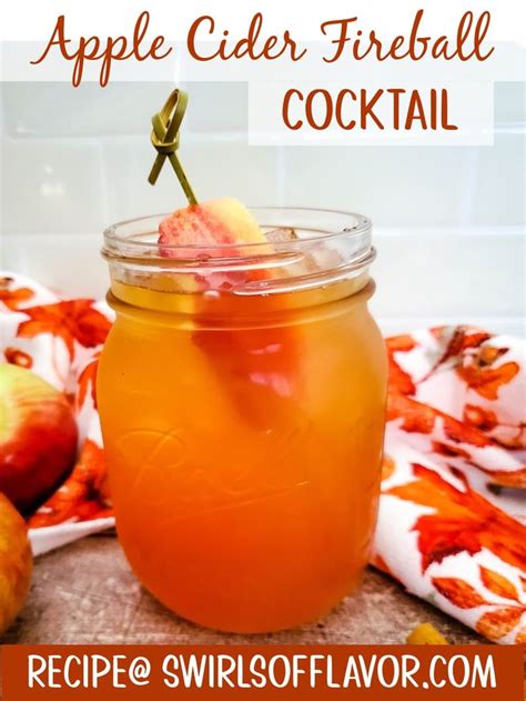 Apple Cider Fireball Cocktail Recipe Cider Drinks Cider Recipe