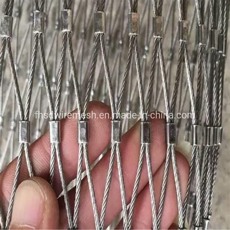 Ferrule Type Flexible Stainless Steel Wire Rope Mesh Rope Mesh And