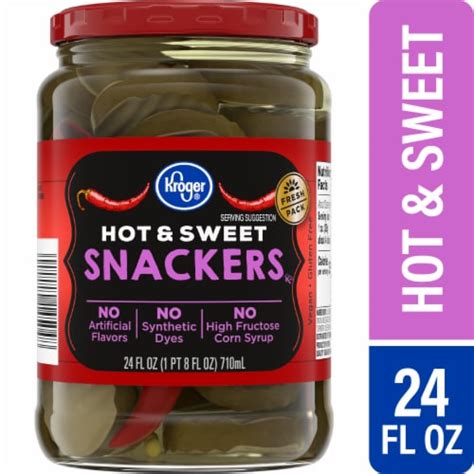 Kroger Hot Sweet Snackers Pickles 24 Fl Oz Frys Food Stores