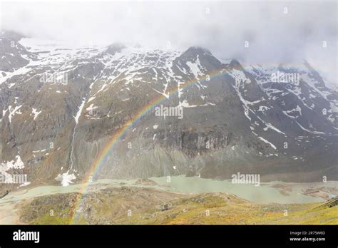 Rainbow Over The Pasterze Gro Glockner Gro Glockner High Alpine Road