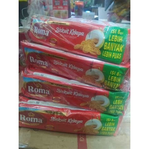 Jual Roma Kelapa Sachet 10x36gr10bks Isi 8keping Shopee Indonesia