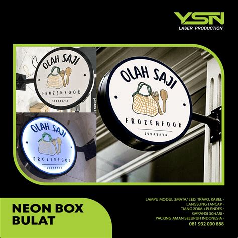 Jual Neon Box Bulat Ukuran Mini Dan Sedang I Murah I