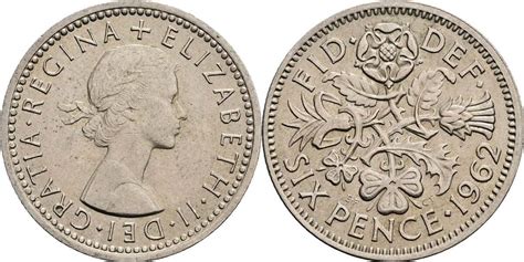 Großbritannien 6 Pence 1962 ss MA Shops