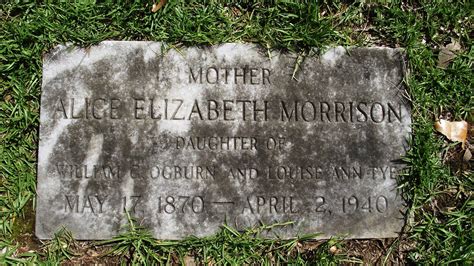 Alice Elizabeth Ogburn Morrison Find A Grave Memorial