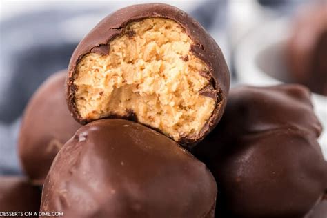 Chocolate Covered Peanut Butter Balls Desserts On A Dime