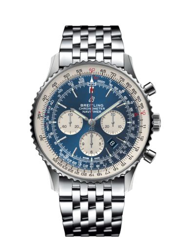 Breitling Navitimer 1 B01 Chronograph 46 Stainless Steel Aurora Blue Bracelet Montre Luxe