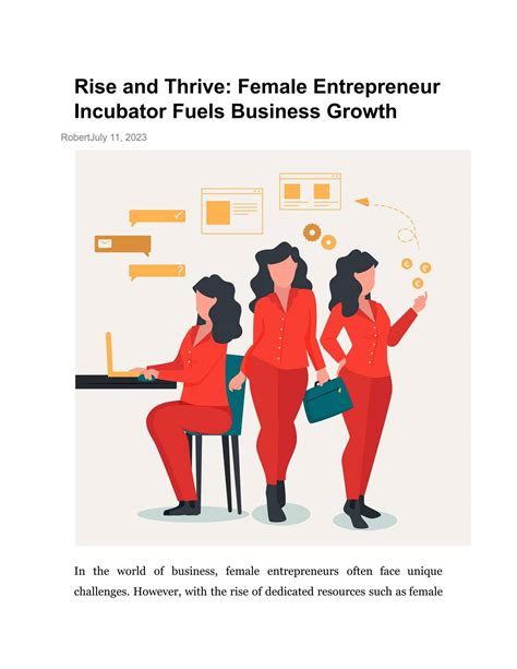Rise and Thrive: Female Entrepreneur Incubator Fuels Business Growth by
