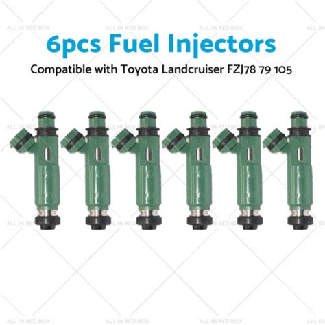 6PCS Fuel Injector Suitable For Toyota Land Cruiser FZJ78 79 80 105 4