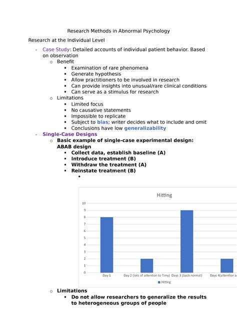 Notes 3 Research Methods In Abnormal Psychology Research Methods In