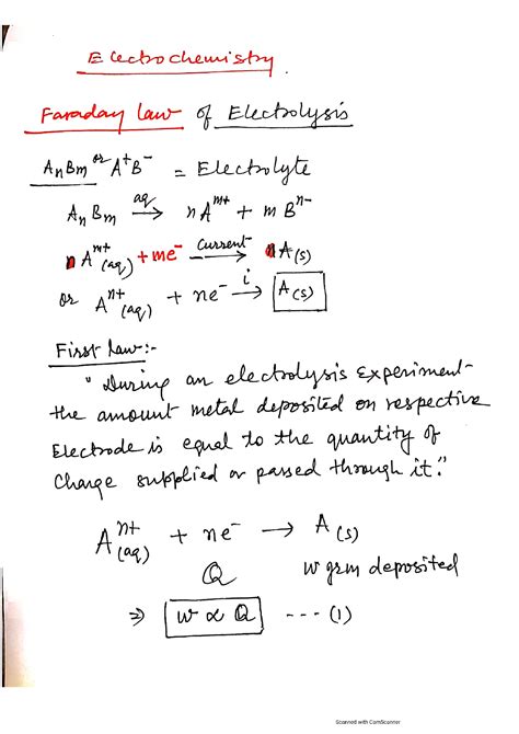 Solution Electrochemistry Faraday Law Studypool