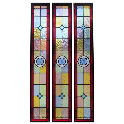 colourful stained glass panels  period home style
