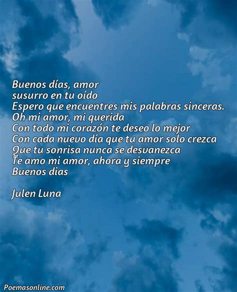 5 Mejores Poemas Buenos Días Para Enamorar Poemas Online