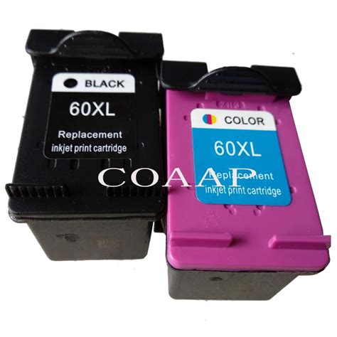 2pk Compatible 60xl Refilled Ink Cartridges For Hp 60 Deskjet F4272 F4275 F4280 F4283 Printer