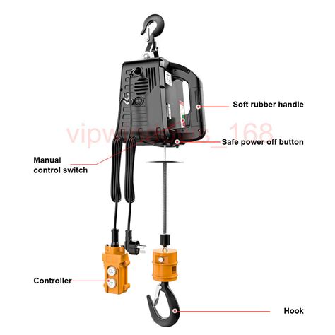 Best Portable 110v Electric Cable Hoist Crane Workshop Lifting Cargo