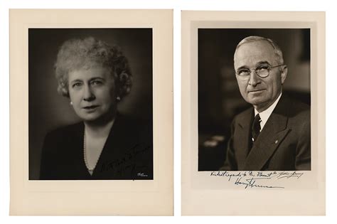 Harry And Bess Truman 2 Signed Photographs Rr Auction