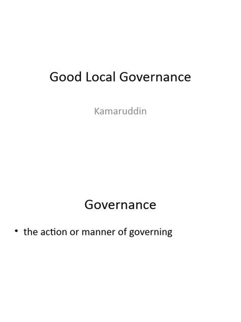 Good Local Governance Download Free Pdf Governance Accountability