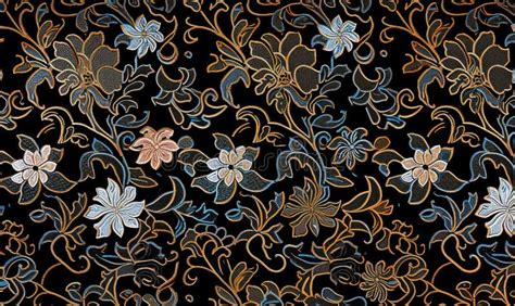 Abstract Painted Fabric Pattern. Traditional Balinese Motifs Stock Illustration - Illustration ...