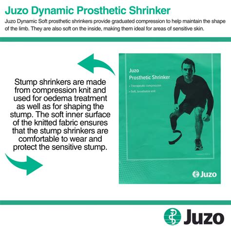 juzo dynamic prosthetic shrinker  knee   mmhg silicone ban