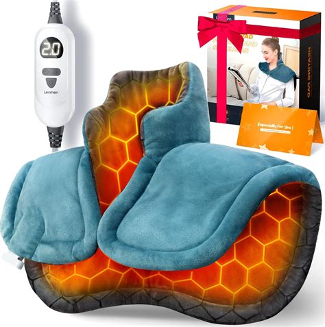 Amazon.com: Lenmen Graphene-Infused Heating Pad 3X Deeper Pain Relief ...