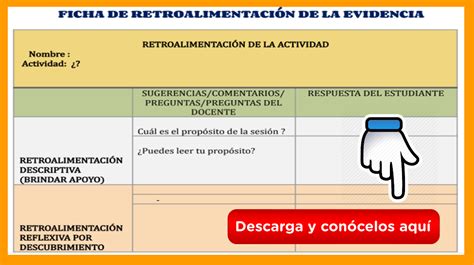 Docentes Excelente Ficha De Retroalimentaci N De La Evidencia En El