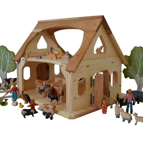 Wooden Toy Farms and Stables for imaginative pretend play. Perfect for wooden Ostheimer Figures ...