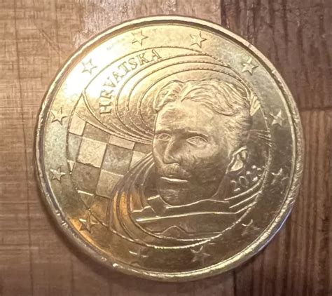 SELTENE 50 CENT Münze Nikola Tesla hrvatska 2023 neuwertig EUR 18 00