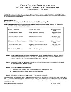 Fillable Online Roseauelectric Business Prescriptive Hvac Formpdf Fax