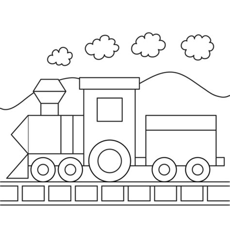 Cartoon Steam Train coloring page | Free Printable Coloring Pages