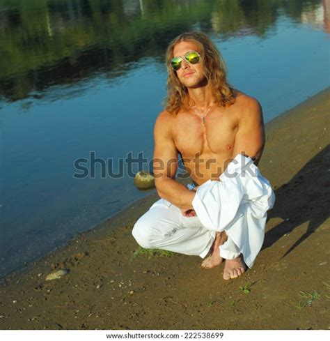 Beautiful Longhaired Man Naked Muscular Torso Stock Photo Shutterstock