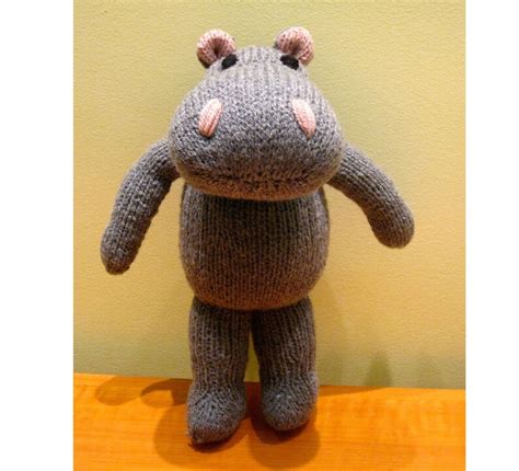 Hippo Toy Knitting Pattern Pdf Etsy