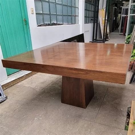 Mesa Comedor Cuadrada Madera 140x140cm 8 Personas Base Ctral