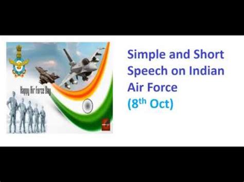 Simple And Short Speech On Indian Air Force Day Th Oct Lines