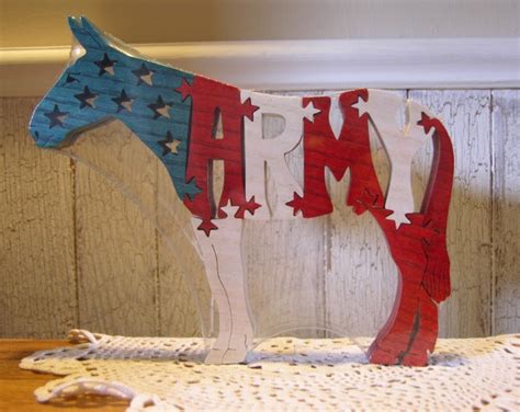 Patriotic Army Mule Mascot Choice Color Wooden Puzzle Toy Hand - Etsy