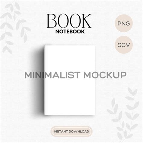 Minimalist Book Mockup 5x7 Notebook Minimalist Journal Etsy