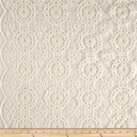 Telio Kaleidoscope Floral Embroidery Offwhite Lace Fabric