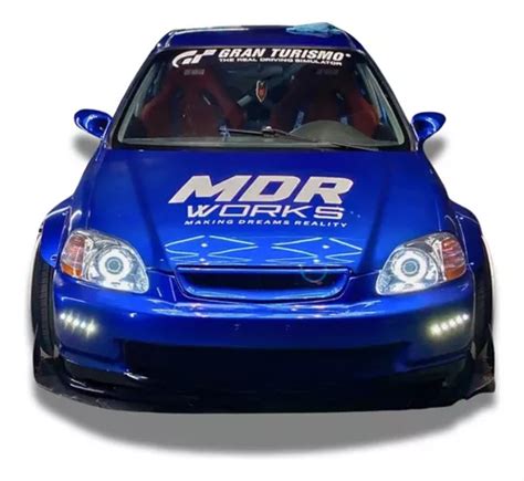 Angel Eyes Led Drl P Farol Honda Civic Tuning Rjled Projeto