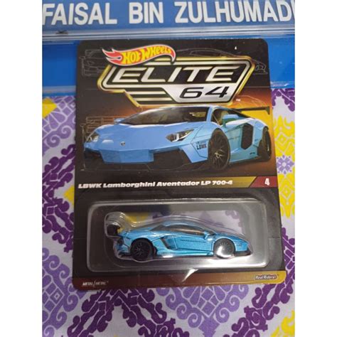 Hot Wheels Lbwk Lamborghini Aventador Lp Light Blue Elite Series Is For Unit Not