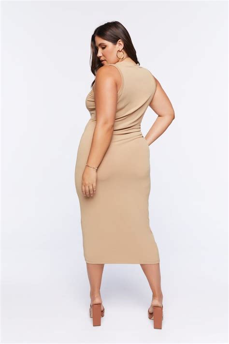 Plus Size Cutout Midi Dress