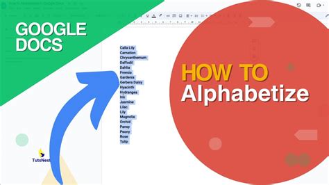 How To Alphabetize In Google Docs Youtube