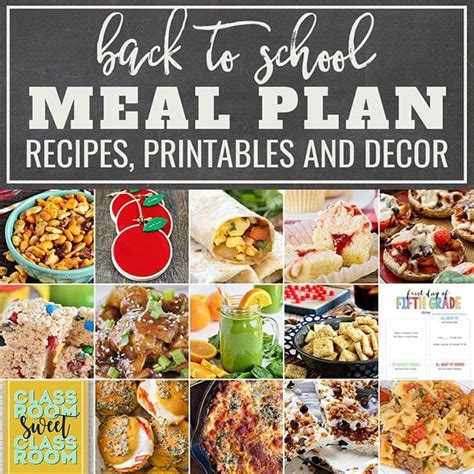 A Back to School Meal Plan That's Fun! | TidyMom®