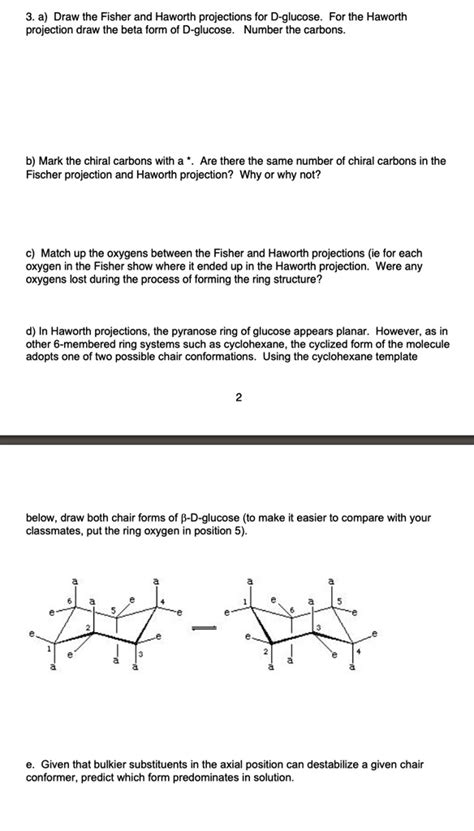 SOLVED 3 A Draw The Fisher And Haworth Projections For D Glucose For