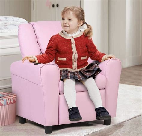 ReunionG Kids Recliner Sofa, Children Armchair Couch with Cup Holder ...