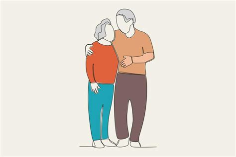 Color illustration of grandparents hugging 23976670 Vector Art at Vecteezy