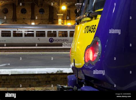 Northern Rail Class 170 And Class 155 Trains At York Railway Station