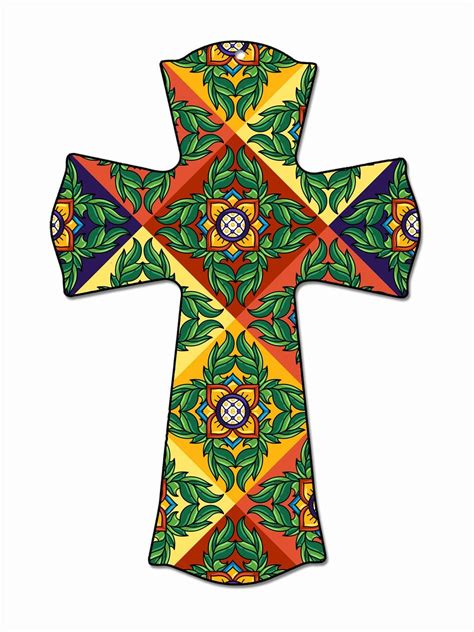 Amazon CALUOHO Wooden Cross Farmhouse Decor Mexican Art Wall Cross