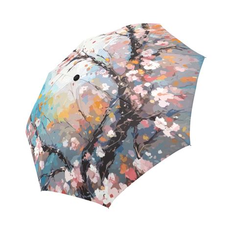 Elegant Art Of A Sakura Tree In Full Bloom Auto Foldable Umbrella