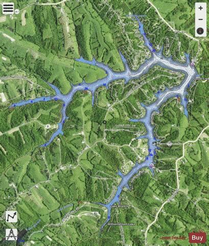 Williamstown Lake Fishing Map | Nautical Charts App