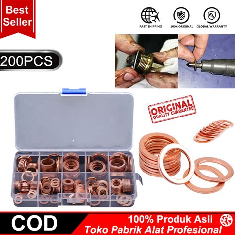 Termurah Ring Baut Gasket Bolt Nut Flat Ring Seal Tembaga Pcs